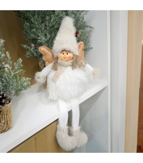 ANGEL LED CON PIERNAS COLGANTES HANIEL GSC 48cm GRIS Y BLANCO