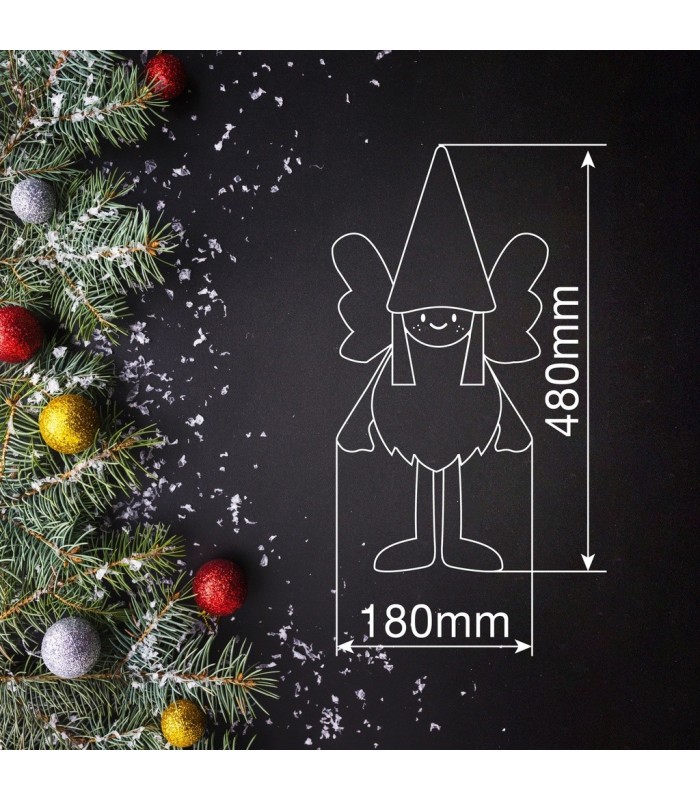 ANGEL LED CON PIERNAS COLGANTES HANIEL GSC 48cm GRIS Y BLANCO