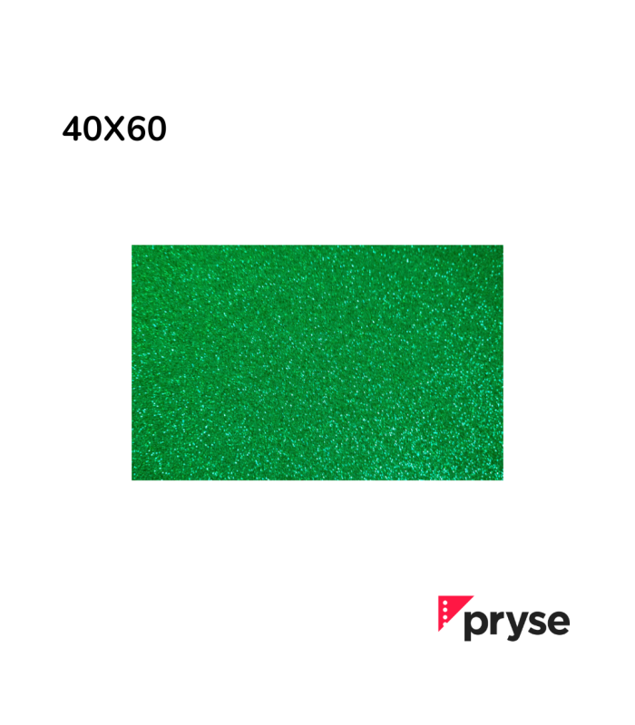 GOMA EVA PURPURINA VERDE BIODEGRADABLE PRYSE  40 X 60