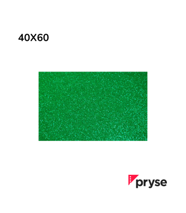 GOMA EVA PURPURINA VERDE BIODEGRADABLE PRYSE  40 X 60