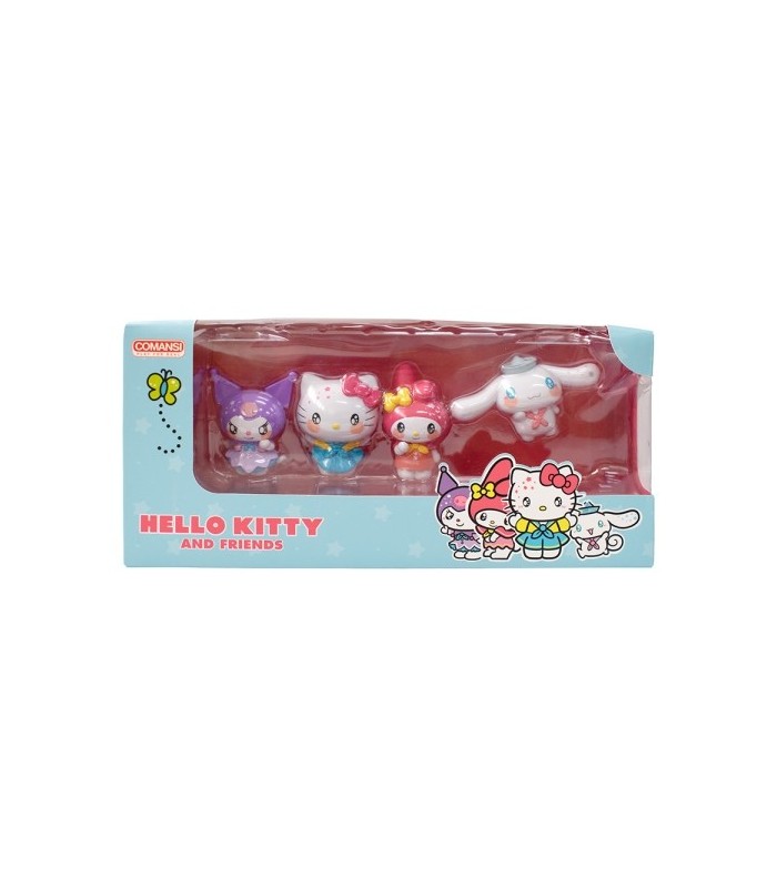 COLECCION COMPLETA HELLO KITTY & FRIENDS COMANSI - 4 FIGURAS - DISEÑO KAWAII
