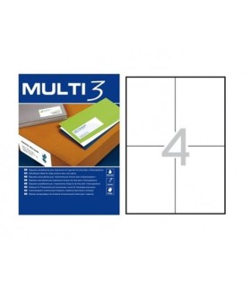 ETIQUETAS ADHESIVAS MULTI3 105x148mm - PAQUETE DE 100 HOJAS