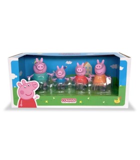 COLECCION PEPPA PIG FAMILY COMANSI - 4 FIGURAS - DISEÑO INFANTIL
