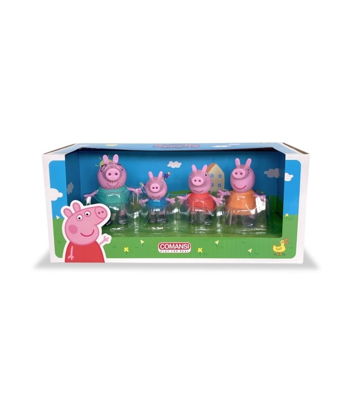 COLECCION PEPPA PIG FAMILY COMANSI - 4 FIGURAS - DISEÑO INFANTIL