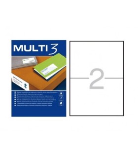 ETIQUETAS ADHESIVAS MULTI3 210x148 mm - PAQUETE DE 100 HOJAS