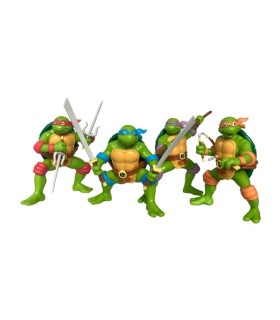COLECCION TORTUGAS NINJA COMANSI - 4 FIGURAS - ESTILO COMIC RETRO