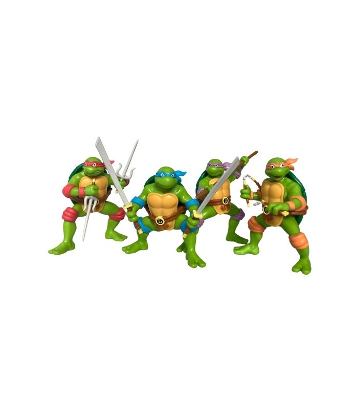 COLECCION TORTUGAS NINJA COMANSI - 4 FIGURAS - ESTILO COMIC RETRO