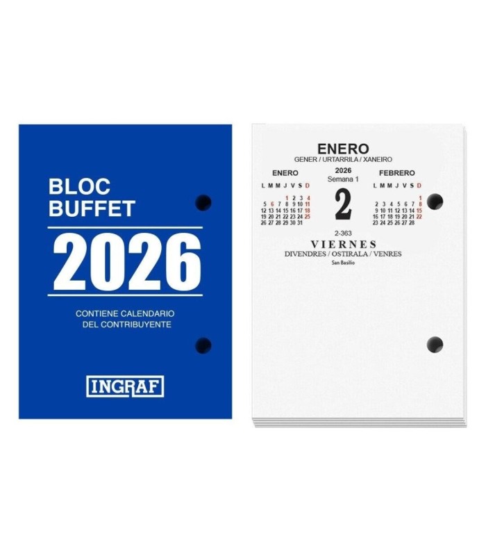 TACO BUFETE 2026 INGRAF - CALENDARIO DE MESA