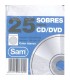 SOBRE PAPEL BLANCO SAM PARA CD 125x125cm PAQUETE 25 UNIDADES
