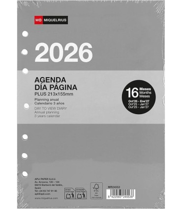 RECAMBIO AGENDA ANUAL DIA PAGINA 2026 MIQUELRIUS