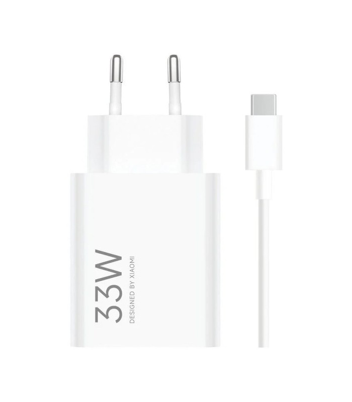 CARGADOR DE PARED COMBO UNIVERSAL XIAOMI 33W + CABLE - CARGADOR USB-A - CABLE USB-C