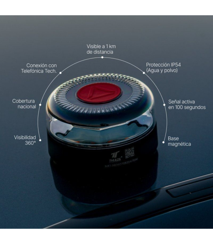 BALIZA DE SEÑALIZACION DE EMERGENCIA V16 CON GEOLOCALIZACION THULOS - ALCANCE 1 KILOMETRO