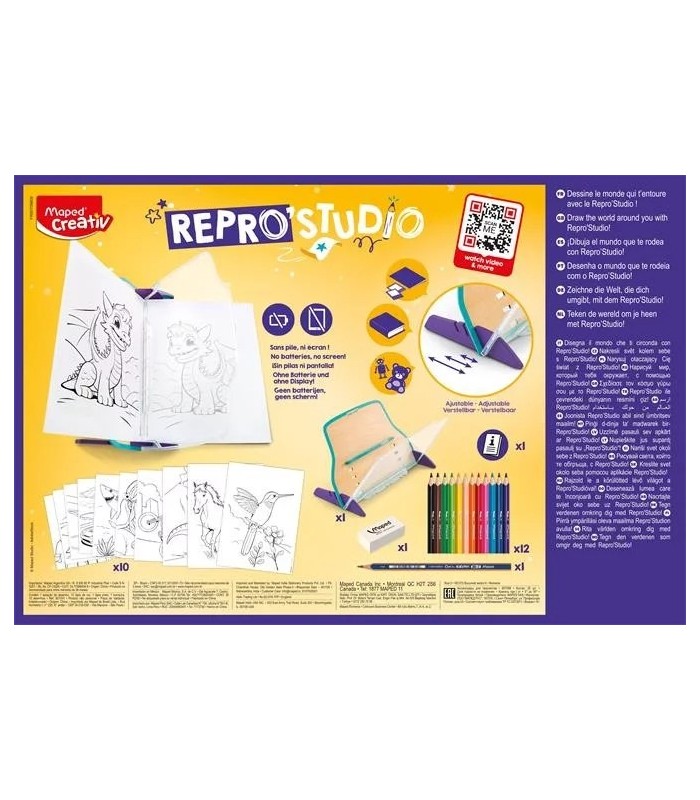 KIT DE DIBUJO CREATIVO REPRO STUDIO MAPED - TECNICA DE IMAGEN ESPECULAR