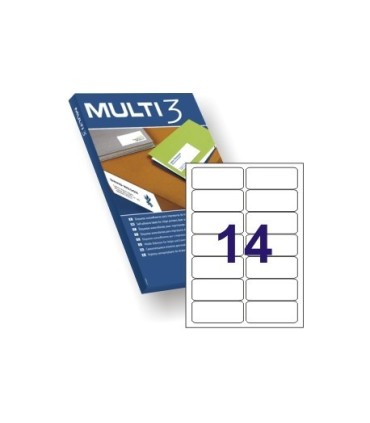 ETIQUETAS ADHESIVAS MULTI3 99,1x38,1 mm - PAQUETE DE 100 HOJAS
