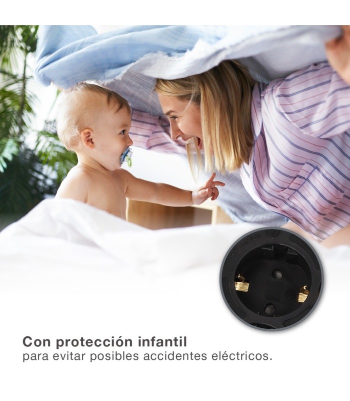 ENROLLACABLES ALARGADOR PROFESIONAL GSC 4 ENCHUFES 3x1.5mm - 25 METROS