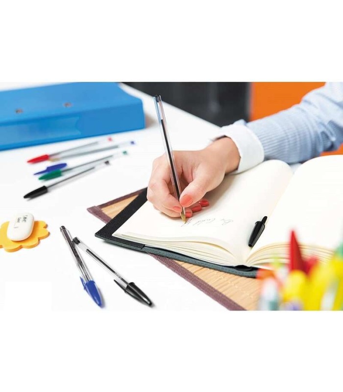 BOLIGRAFO BIC CRISTAL ORIGINAL NEGRO - PUNTA REDONDA 1 0mm - TRAZO 0 4mm