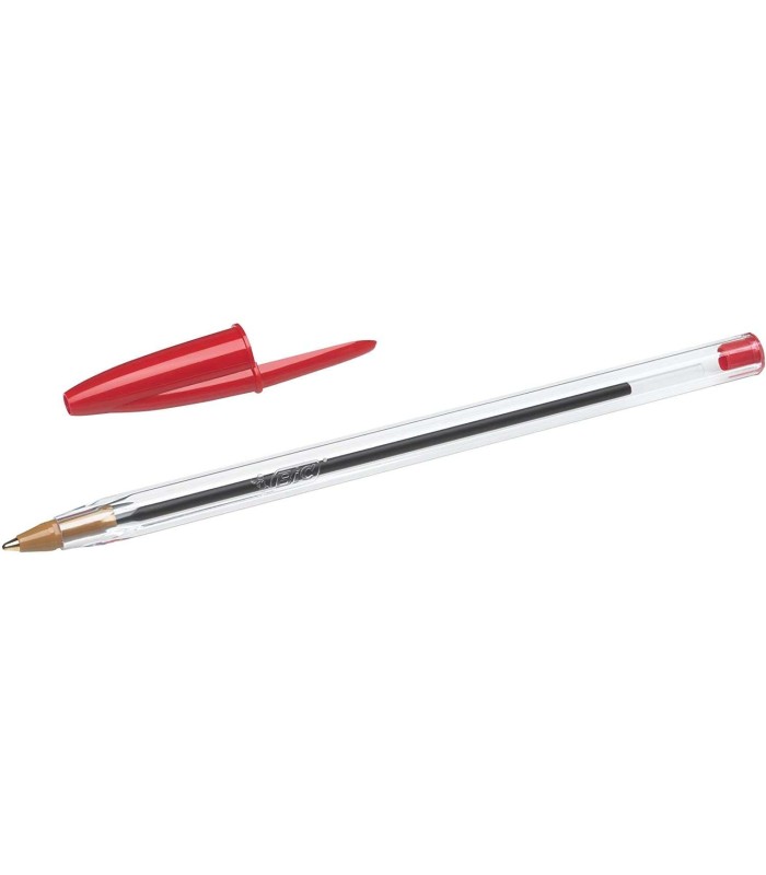 BOLIGRAFO BIC CRISTAL ORIGINAL ROJO - PUNTA REDONDA 1 0mm - TRAZO 0 4mm