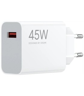 CARGADOR DE PARED XIAOMI 45W TURBO BLANCO - 1 x USB-A - AJUSTE DE POTENCIA INTELIGENTE