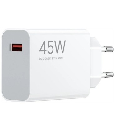 CARGADOR DE PARED XIAOMI 45W TURBO BLANCO - 1 x USB-A - AJUSTE DE POTENCIA INTELIGENTE