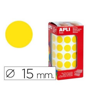 GOMET CIRCULOS AMARILLO 15MM APLI