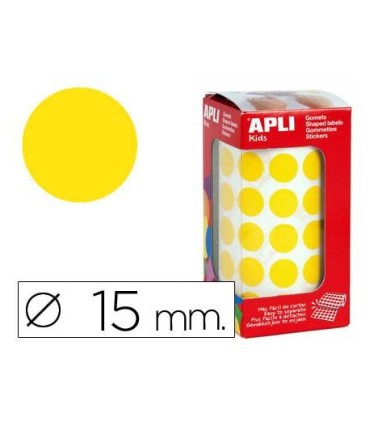 GOMET CIRCULOS AMARILLO 15MM APLI
