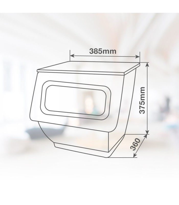 CONTENEDOR APILABLE CON RUEDAS DOVELIS GSC BLANCO 36 LITROS