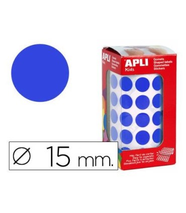 GOMET CIRCULOS AZUL 15MM APLI