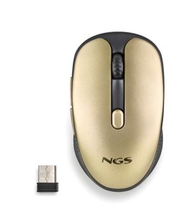 RATON INALAMBRICO NGS EVO RUST DORADO - USB 1600dpi - RECARGABLE - 5 BOTONES - USO DIESTRO