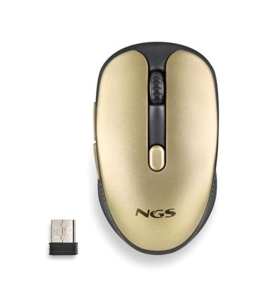 RATON INALAMBRICO NGS EVO RUST DORADO - USB 1600dpi - RECARGABLE - 5 BOTONES - USO DIESTRO