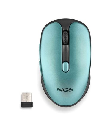 RATON INALAMBRICO NGS EVO RUST VERDE AGUA - USB 1600dpi - RECARGABLE - 5 BOTONES