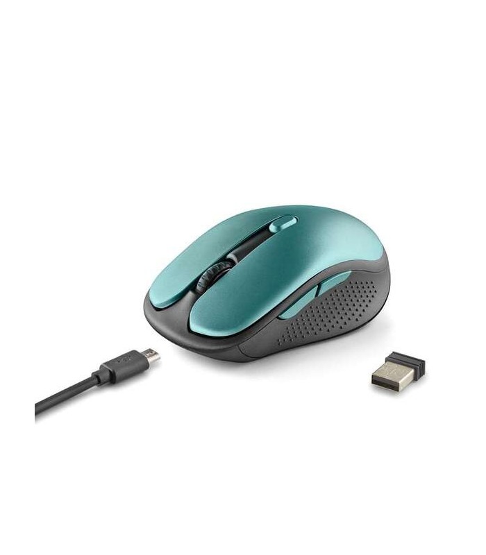 RATON INALAMBRICO NGS EVO RUST VERDE AGUA - USB 1600dpi - RECARGABLE - 5 BOTONES