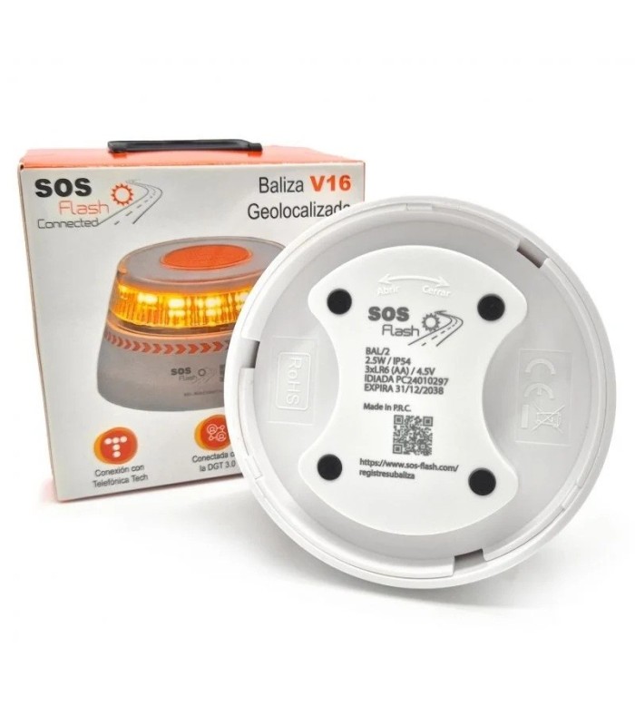 BALIZA DE SEÑALIZACION DE EMERGENCIA V16 GEOLOCALIZADA SOS FLASH - ALCANCE 1 KILOMETRO