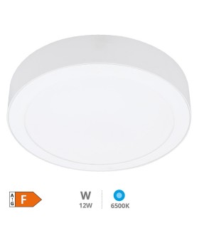 PLAFON SUPERFICIE DOWNLIGHT LED REDONDO BOGUR BLANCO 12W LUZ BLANCA 6500K 1200 LUMENES