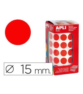 GOMET CIRCULOS ROJO 15MM APLI