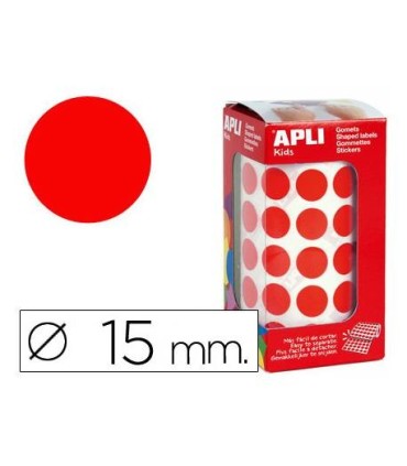 GOMET CIRCULOS ROJO 15MM APLI