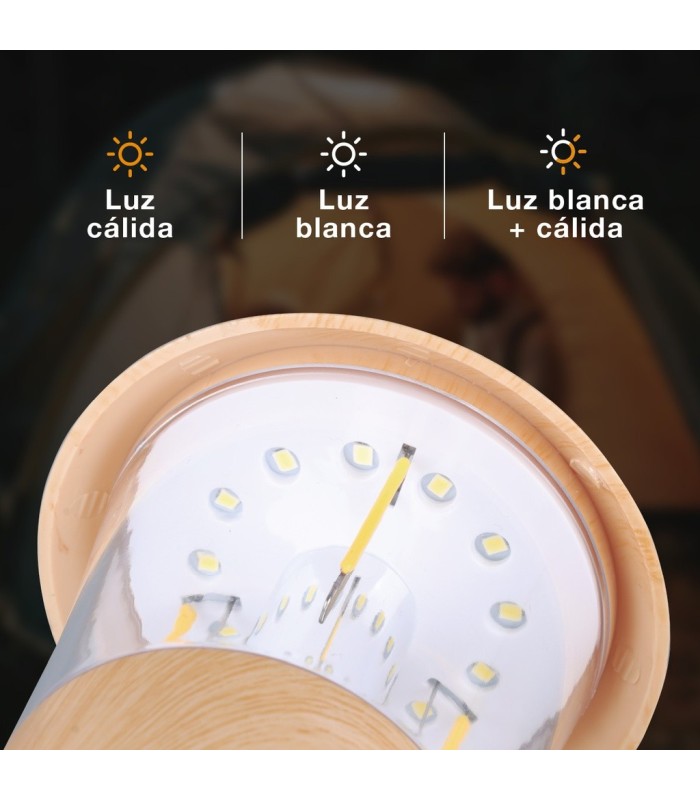 LINTERNA LED CAMPING GSC - RECARGABLE USB-C - POTENCIA 5W - 360 LUMENES