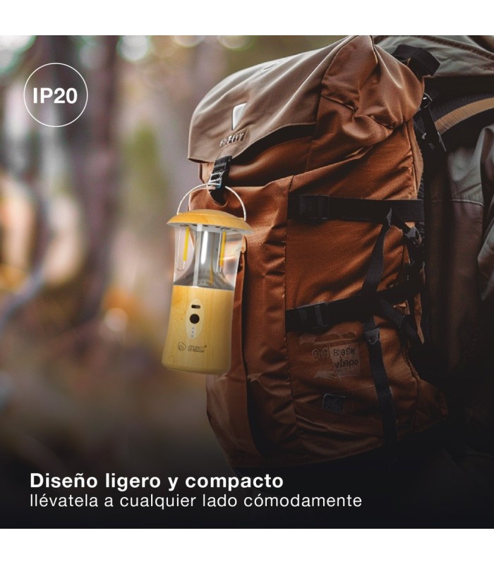 LINTERNA LED CAMPING GSC - RECARGABLE USB-C - POTENCIA 5W - 360 LUMENES