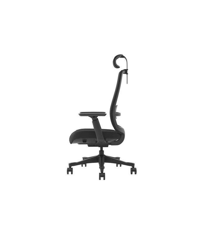 SILLA DE OFICINA CROMAD SE9000 NEGRA - REPOSACABEZAS, REPOSABRAZOS 3D Y SOPORTE LUMBAR AJU