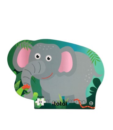 PUZZLE 24 PIEZAS EDAD 3+ ANIMALES ELEFANTE