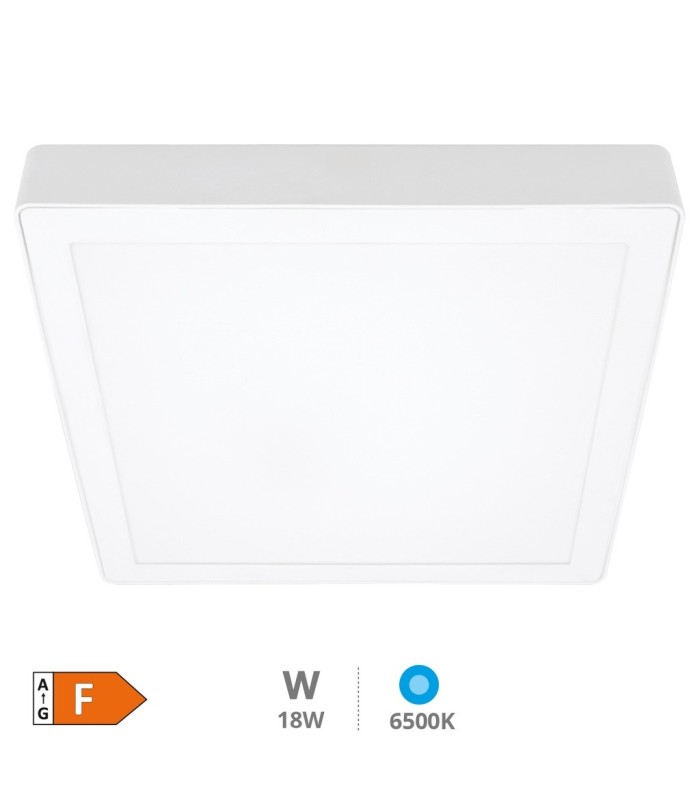 PLAFON SUPERFICIE DOWNLIGHT LED CUADRADO BLANCO VASAN GSC 18W LUZ BLANCA 6500K 1620 LUMENE