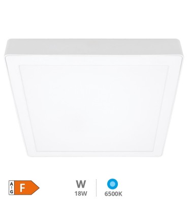 PLAFON SUPERFICIE DOWNLIGHT LED CUADRADO BLANCO VASAN GSC 18W LUZ BLANCA 6500K 1620 LUMENE