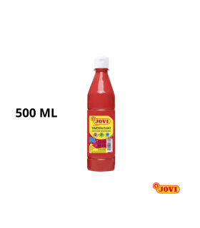 TEMPERA LIQUIDA ROJA JOVI 500ml - LAVABLE -COLORES MEZCLABLES