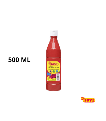 TEMPERA LIQUIDA ROJA JOVI 500ml - LAVABLE -COLORES MEZCLABLES