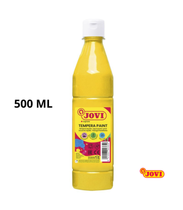 TEMPERA LIQUIDA AMARILLA JOVI 500ml - LAVABLE -COLORES MEZCLABLES
