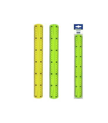 REGLA PVC FLEXIBLE 30 CM COLORES SURTIDOS BISMARK