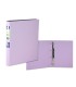 CARPETA PP A-4 4 ANILLAS 25 LOMO REDONDO PASTEL MORADO BISMARK