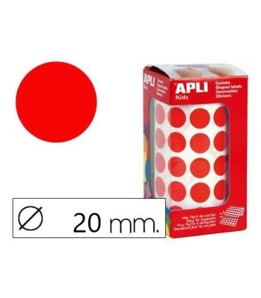 GOMET CIRCULO ROJO 20MM APLI