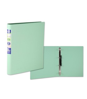 CARPETA PP A4 4 ANILLAS 25 LOMO REDONDO PASTEL VERDE BISMARK