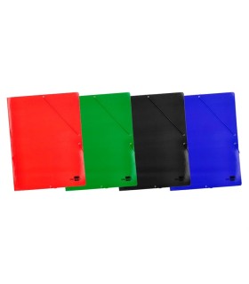 CARPETA TAMAÑO A3 CON GOMAS Y SOLAPAS LIDER - CARTON PLASTIFICADO - VARIOS COLORES
