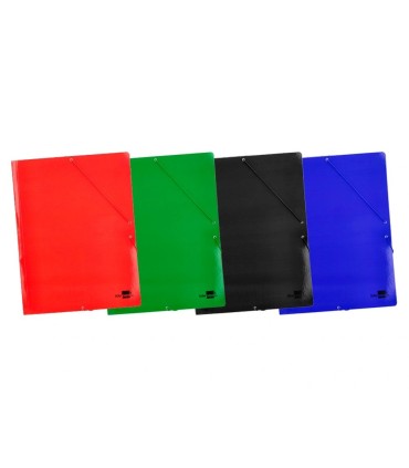 CARPETA TAMAÑO A3 CON GOMAS Y SOLAPAS LIDER - CARTON PLASTIFICADO - VARIOS COLORES